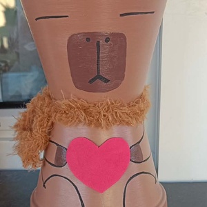 Capibara cserépfigura , Otthon & Életmód, Ház & Kert, Cserépbaba, Decoupage, transzfer és szalvétatechnika, Festett tárgyak, MESKA