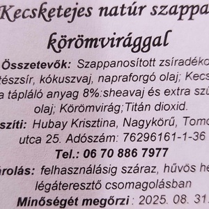 Natúr körömvirágos kecsketejes szappan - szépségápolás - szappan & fürdés - kézműves szappan - Meska.hu