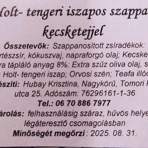 Holt-tengeri iszapos kecsketejes szappan teafa illattal: - szépségápolás - szappan & fürdés - kézműves szappan - Meska.hu