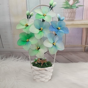 Anyáknapi harisnya virág kosár, Otthon & Életmód, Virágdekoráció, Virágdíszek, Virágdísz kaspóban, Mindenmás, MESKA