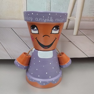 Cserépbaba anyák napjára  - Meska.hu