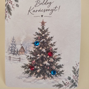 Fülbevalók karácsonyi díszkártyán /karácsonyi �� - Meska.hu