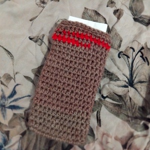 Zsepitartó, piros csík, Táska & Tok, Pénztárca & Más tok, Zsebkendőtartó tok, Horgolás, MESKA