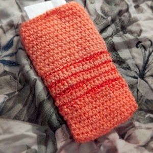 Zsepitartó, barack hullám, Táska & Tok, Pénztárca & Más tok, Zsebkendőtartó tok, Horgolás, MESKA