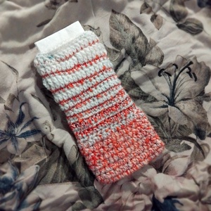 Zsepitartó, barackos, Táska & Tok, Pénztárca & Más tok, Zsebkendőtartó tok, Horgolás, MESKA