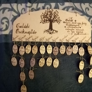 Családi öröknaptár  - otthon & életmód - dekoráció - fali és függő dekoráció - falinaptár & öröknaptár - Meska.hu