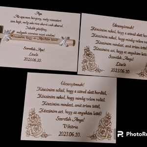 Szülőköszöntő fatábla  - esküvő - emlék & ajándék - szülőköszöntő ajándék - Meska.hu