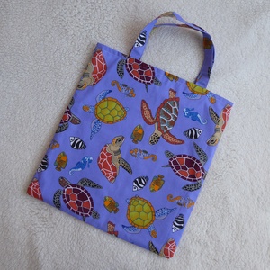 Teknősök tenger világa shopper bevásárló táska , Táska & Tok, Bevásárlás & Shopper táska, Shopper, textiltáska, szatyor, Varrás, MESKA