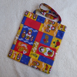 Matrjoska baba népi mintás shopper bevásárló táska , Táska & Tok, Bevásárlás & Shopper táska, Shopper, textiltáska, szatyor, Varrás, MESKA