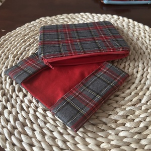 Kockás neszeszer és zsepitartó szett - táska & tok - táska szett - Meska.hu