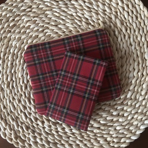 Kockás neszeszer és zsepitartó szett - táska & tok - táska szett - Meska.hu