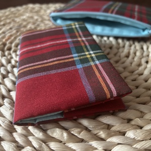 Kockás neszeszer és zsepitartó szett - táska & tok - táska szett - Meska.hu