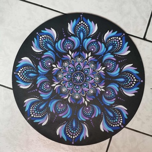 30x30 cm kézzel festett mandala  egyedi rendelésre, választható színekben - otthon & életmód - dekoráció - kép & falikép - vászonkép - Meska.hu