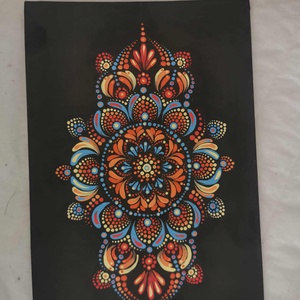 Egyedi kézzel festett mandala A4 méret  - művészet - festmény - akril - Meska.hu
