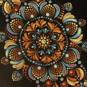Egyedi kézzel festett mandala A4 méret  - művészet - festmény - akril - Meska.hu