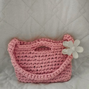 Kézzel készült rózsaszín válltáska - táska & tok - kézitáska & válltáska - válltáska - Meska.hu