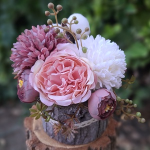 Őszi asztali dekor mályva szín - otthon & életmód - dekoráció - asztal és polc dekoráció - asztaldísz - Meska.hu