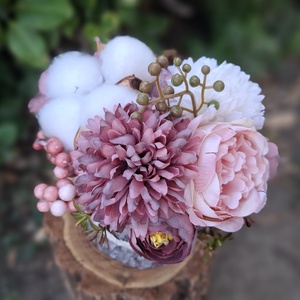 Őszi asztali dekor mályva szín - otthon & életmód - dekoráció - asztal és polc dekoráció - asztaldísz - Meska.hu