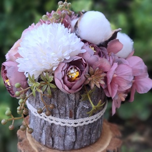 Őszi asztali dekor mályva szín - otthon & életmód - dekoráció - asztal és polc dekoráció - asztaldísz - Meska.hu