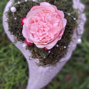 Szív alakú sírdísz - otthon & életmód - dekoráció - dísztárgy - Meska.hu