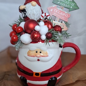 Adventi bögrés asztaldísz - karácsony - adventi díszek - adventi asztaldísz - Meska.hu