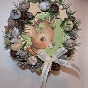 Kopogtató téli karácsonyi - karácsony - adventi díszek - adventi ajtódísz - Meska.hu