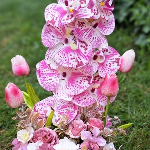 Orchideás asztaldísz óvoda bölcsöde ballagás ajándék - otthon & életmód - dekoráció - asztal és polc dekoráció - asztaldísz - Meska.hu