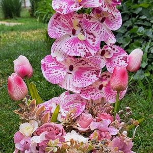 Orchideás asztaldísz óvoda bölcsöde ballagás ajándék - otthon & életmód - dekoráció - asztal és polc dekoráció - asztaldísz - Meska.hu