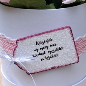 Rózsabox asztaldísz óvoda bölcsöde ballagás pedagógus ajándék - otthon & életmód - dekoráció - asztal és polc dekoráció - asztaldísz - Meska.hu