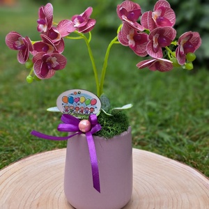 Orchidea asztaldísz ajándék alkalomra - otthon & életmód - dekoráció - asztal és polc dekoráció - asztaldísz - Meska.hu