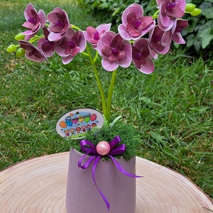 Orchidea asztaldísz ajándék alkalomra - otthon & életmód - dekoráció - asztal és polc dekoráció - asztaldísz - Meska.hu
