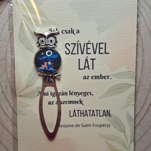 A kis herceg üveglencsés könyvjelző - Meska.hu