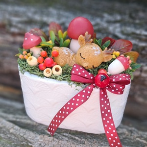 Őszi őzikés dekoráció - Meska.hu