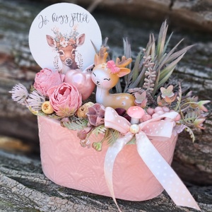 Őszi őzikés dekoráció - otthon & életmód - dekoráció - asztal és polc dekoráció - asztaldísz - Meska.hu