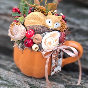 Őszi őzikés rókás tökös dekoráció - otthon & életmód - dekoráció - asztal és polc dekoráció - asztaldísz - Meska.hu Őszi őzikés rókás tökös dekoráció - otthon & életmód - dekoráció - asztal és polc dekoráció - asztaldísz - Meska.hu