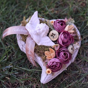 Sírdísz szív alakú kőkaspóban - otthon & életmód - vallás - temetkezési tárgy - sírdísz, kegyeleti dísz - Meska.hu Sírdísz szív alakú kőkaspóban - otthon & életmód - vallás - temetkezési tárgy - sírdísz, kegyeleti dísz - Meska.hu