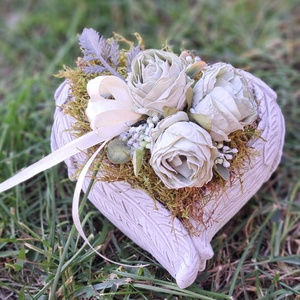 Sírdísz szív alakú kőkaspóban - otthon & életmód - vallás - temetkezési tárgy - sírdísz, kegyeleti dísz - Meska.hu Sírdísz szív alakú kőkaspóban - otthon & életmód - vallás - temetkezési tárgy - sírdísz, kegyeleti dísz - Meska.hu