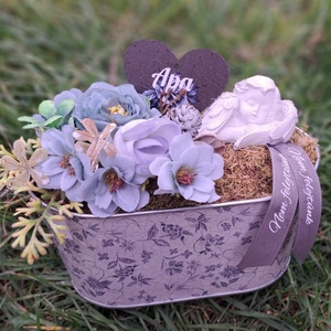 Kegyeleti sírdísz angyalkával, Otthon & Életmód, Vallás, Temetkezési tárgy, Sírdísz, kegyeleti dísz, Virágkötés, MESKA