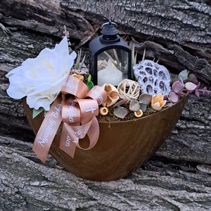 Kegyeleti sírdísz mécsessel - otthon & életmód - vallás - temetkezési tárgy - sírdísz, kegyeleti dísz - Meska.hu