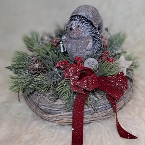 Adventi asztaldísz világítással - karácsony - adventi díszek - adventi asztaldísz - Meska.hu