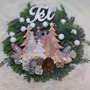 Kopogtató téli karácsonyi, Karácsony, Adventi díszek, Adventi ajtódísz, , MESKA