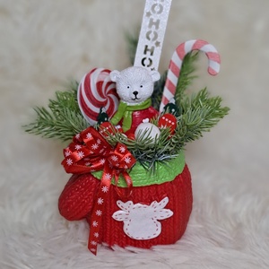 Adventi jegesmacis asztaldísz klasszikus színekben - Meska.hu