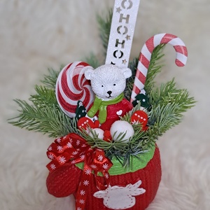 Adventi jegesmacis asztaldísz klasszikus színekben - karácsony - adventi díszek - adventi asztaldísz - Meska.hu