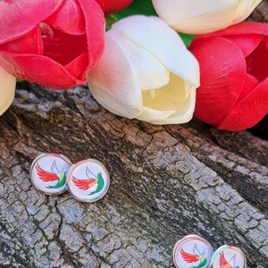 Ékszerszett nemzeti ünnep színeiben békegalamb motivummal - ékszer - ékszerszett - Meska.hu