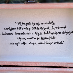 Nászajándék a jó házasság alapkövei doboz pénzátadó - esküvő - emlék & ajándék - doboz - Meska.hu