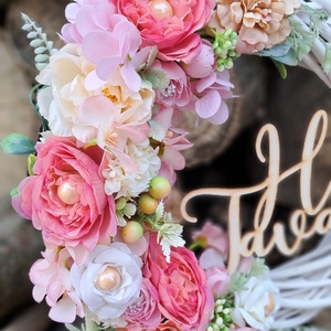 Kopogtató hello tavasz felirattal - otthon & életmód - dekoráció - ajtó- és ablak dekoráció - ajtódísz & kopogtató - Meska.hu