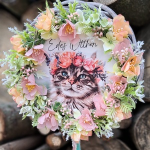 Kopogtató cicás képpel édes otthon felirattal - Meska.hu