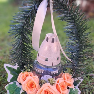 Kegyeleti temerői sírdísz LED mécsessel - otthon & életmód - vallás - temetkezési tárgy - sírdísz, kegyeleti dísz - Meska.hu