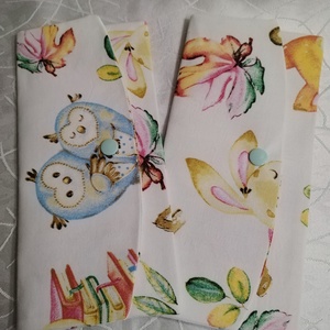 Erdei állatos textil boríték - esküvő - emlék & ajándék - nászajándék - esküvői pénzátadó boríték, kártya - Meska.hu