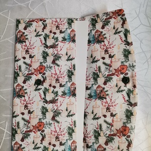 Karácsonyi mintás textil boríték (fehér)  - esküvő - emlék & ajándék - nászajándék - esküvői pénzátadó boríték, kártya - Meska.hu